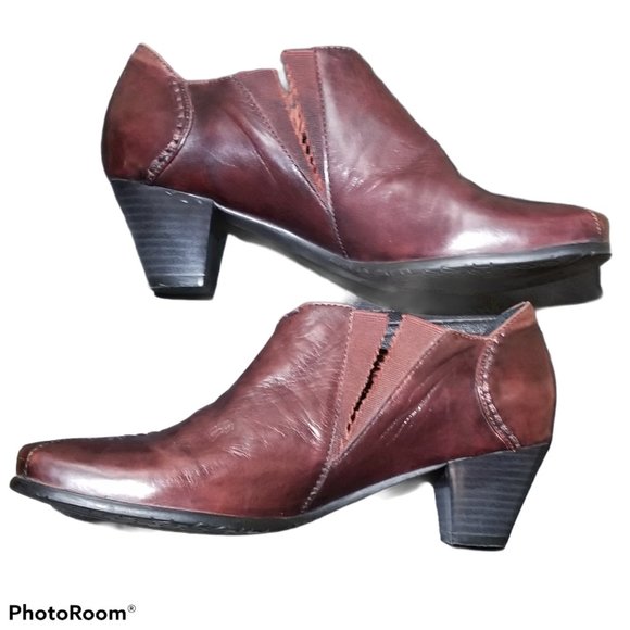 CANAL GRANDE Oxblood Leather Ankle Boots (Size 8) - Picture 7 of 8